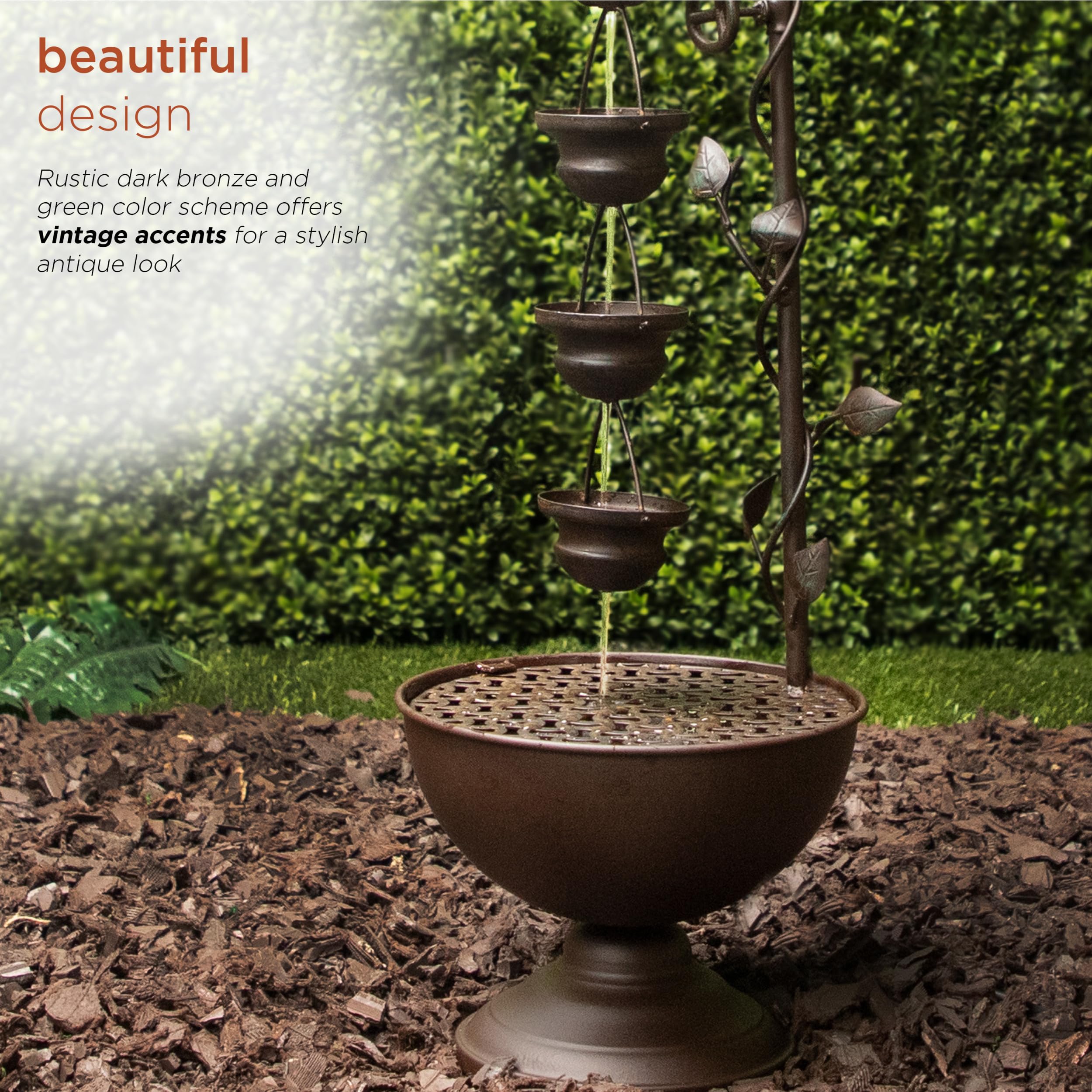 Alpine MAZ254 durable iron construction resists weather for lasting appeal.