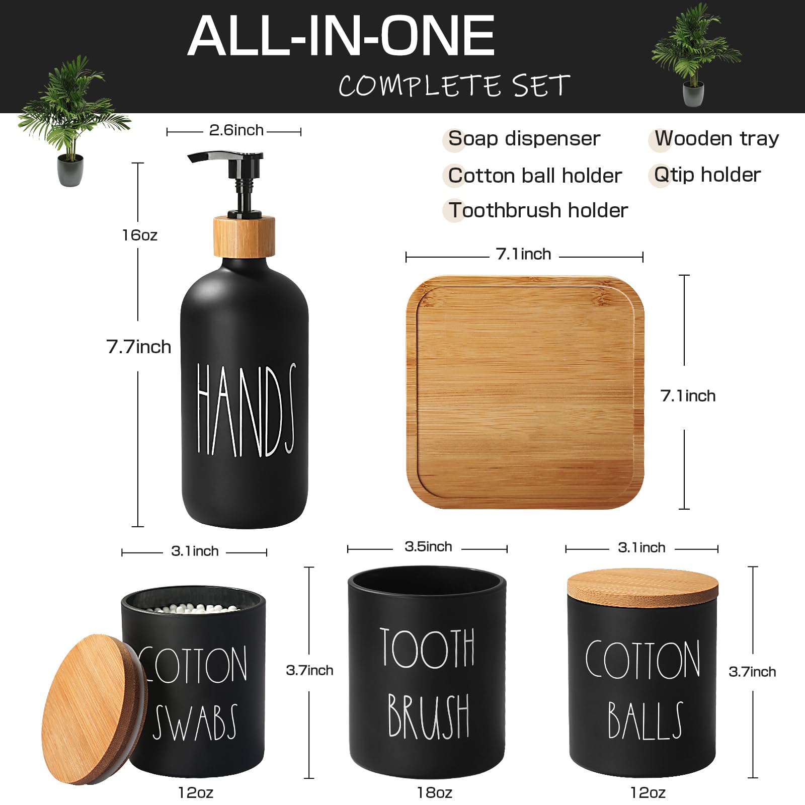 ALPIRIRAL matte black toothbrush holder keeps counters organized and stylish.