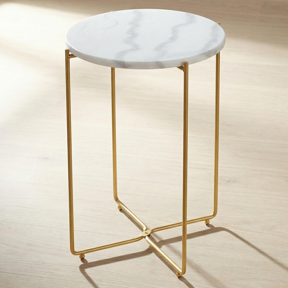 ALPOME real marble top with natural veining and waterproof durability.