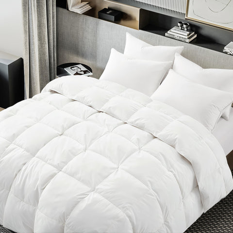 ALPSWAN goose feather down comforter cover close-up showing breathable cotton