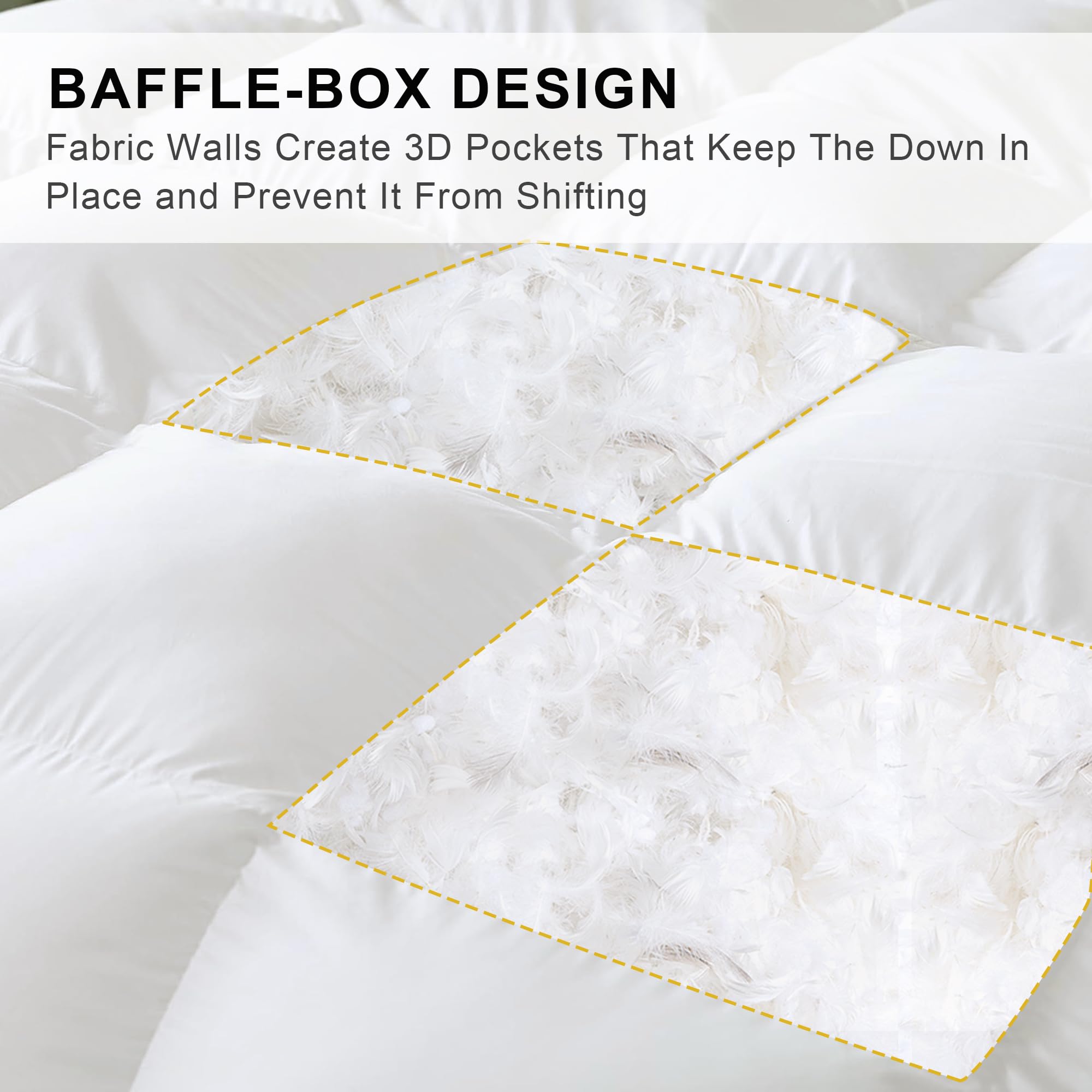 ALPSWAN queen-size duvet insert with eight corner loops for secure fit