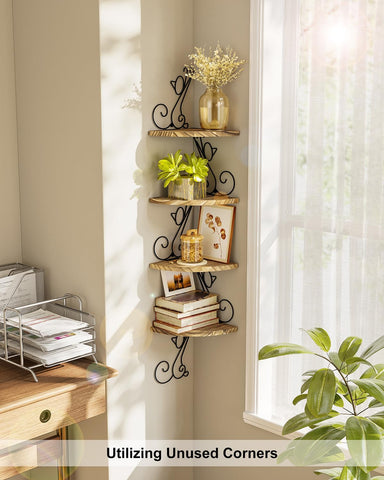 Alsonerbay cat-shaped shelves adding playful bedroom decor and organization.