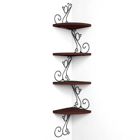 Alsonerbay corner shelf being assembled on wall for organized space