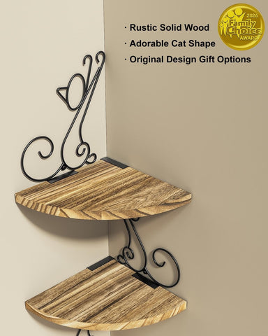 Alsonerbay corner storage shelves displaying collectibles in a stylish corner.