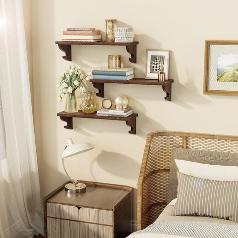 Alsonerbay nursery and living room decor with wooden shelves