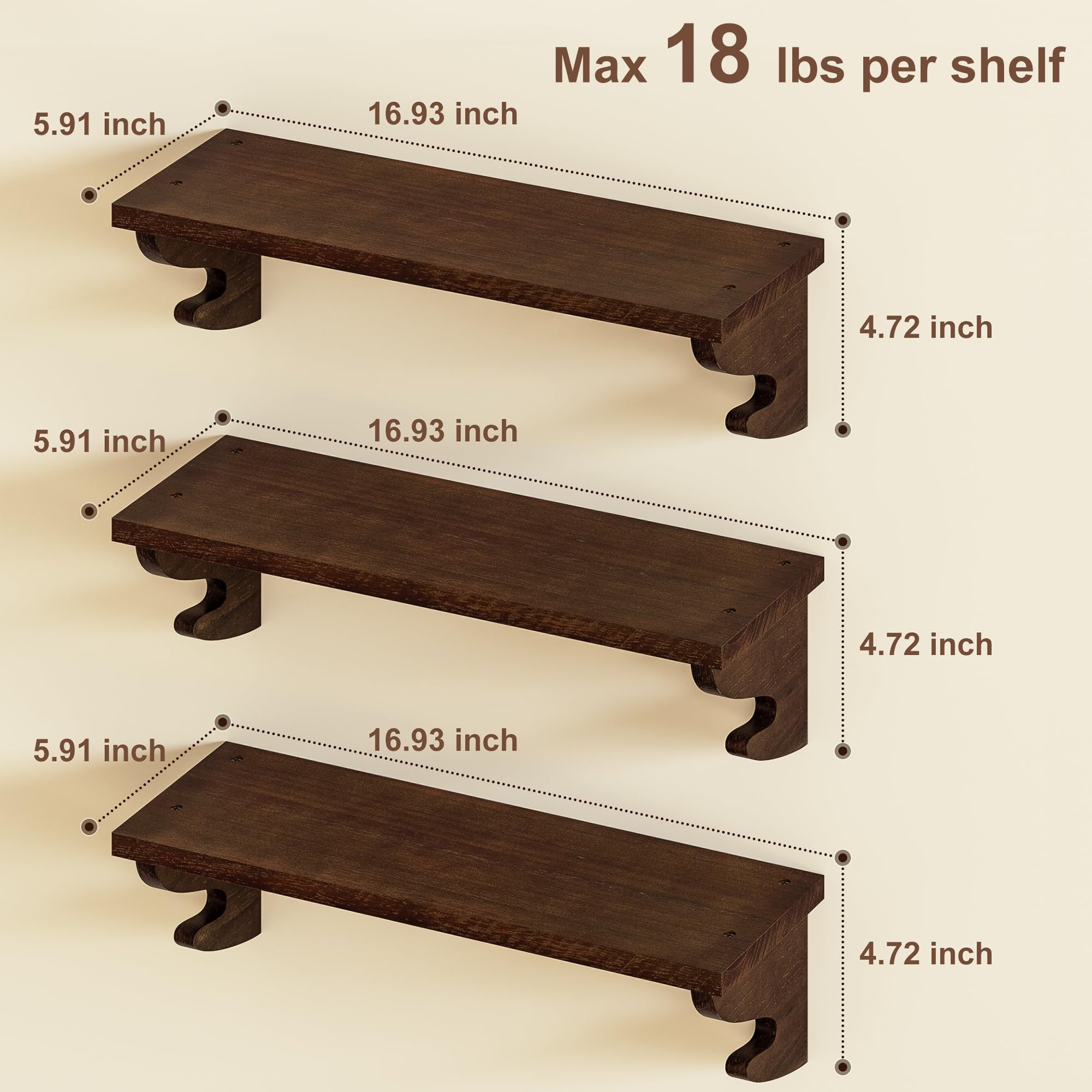 Alsonerbay wall shelves with hooks maximizing space for accessories