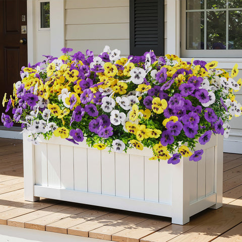 Alupssuc 48-bundle pansies outdoor coverage for bold, low-maintenance spring display.
