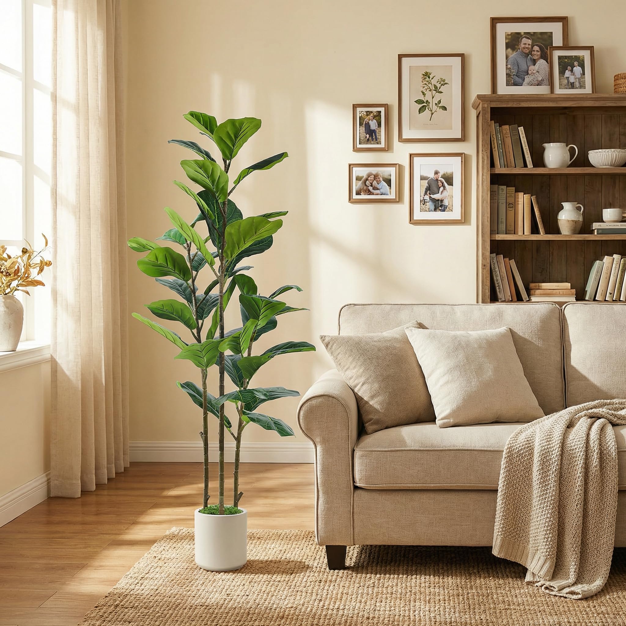 Alupssuc leaves close-up show realistic texture and vibrant color for natural interiors.