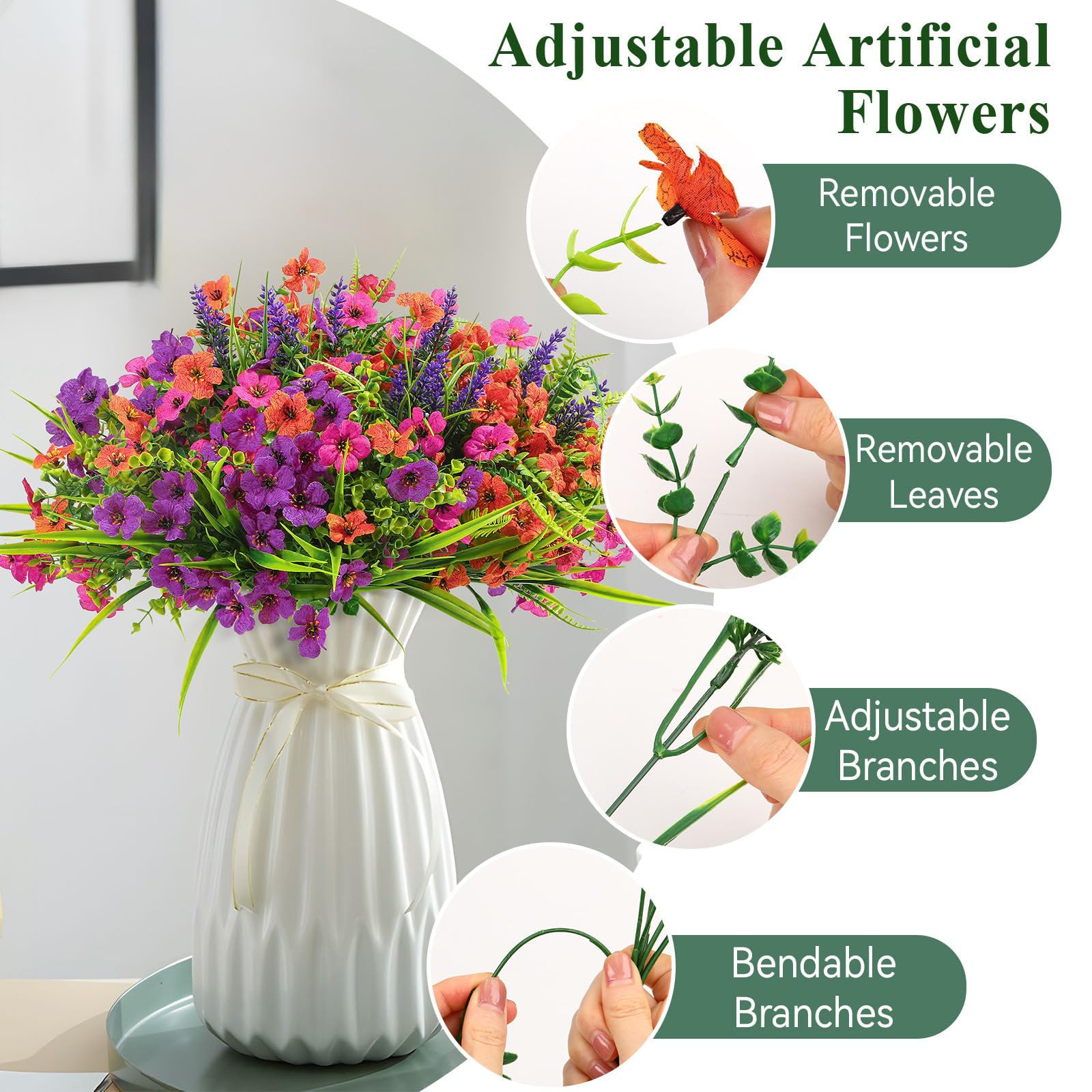 Alupssuc leaf grass bouquet for DIY arrangements and lasting greenery