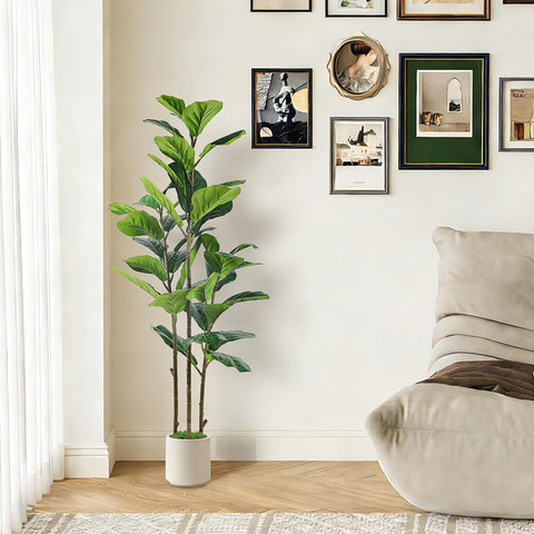 Alupssuc white planter is included for quick, tidy setup.