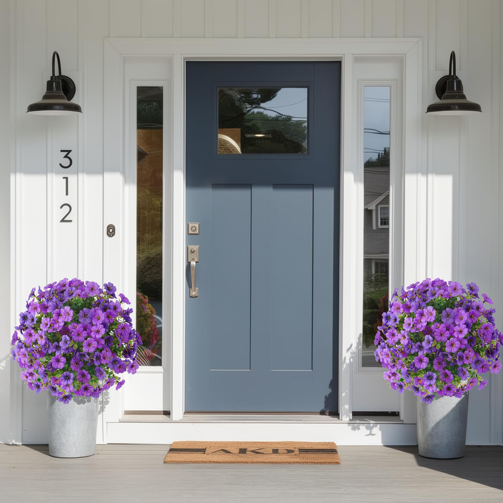 Alupssuc purple topiary enhances garden entrances and walkways.