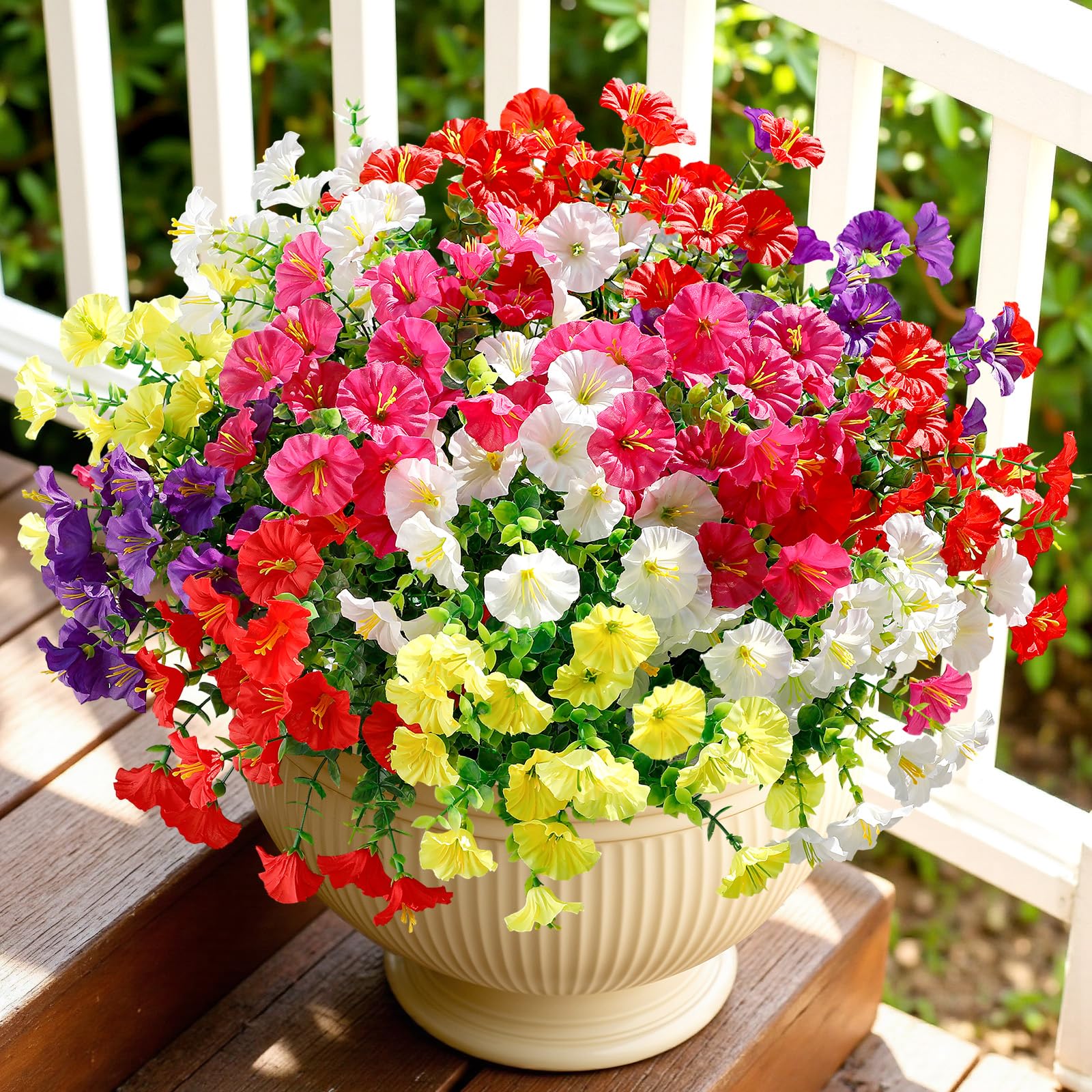 Alupssuc morning glory fuchsia bundle for durable, vibrant outdoor decoration.
