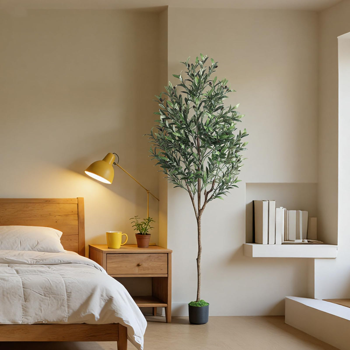 Alupssuc Olive Tree 6ft with lifelike branches for stylish indoor decor