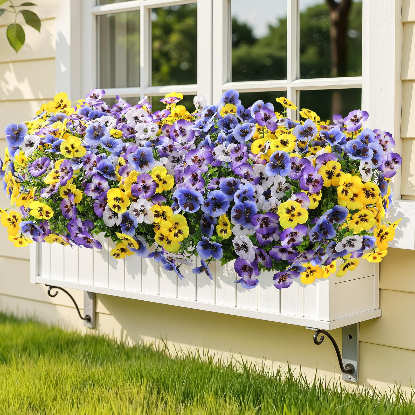 Alupssuc gradient purple pansies adding depth to borders