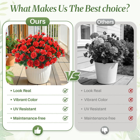 Alupssuc versatile faux blooms ideal for window boxes and porches
