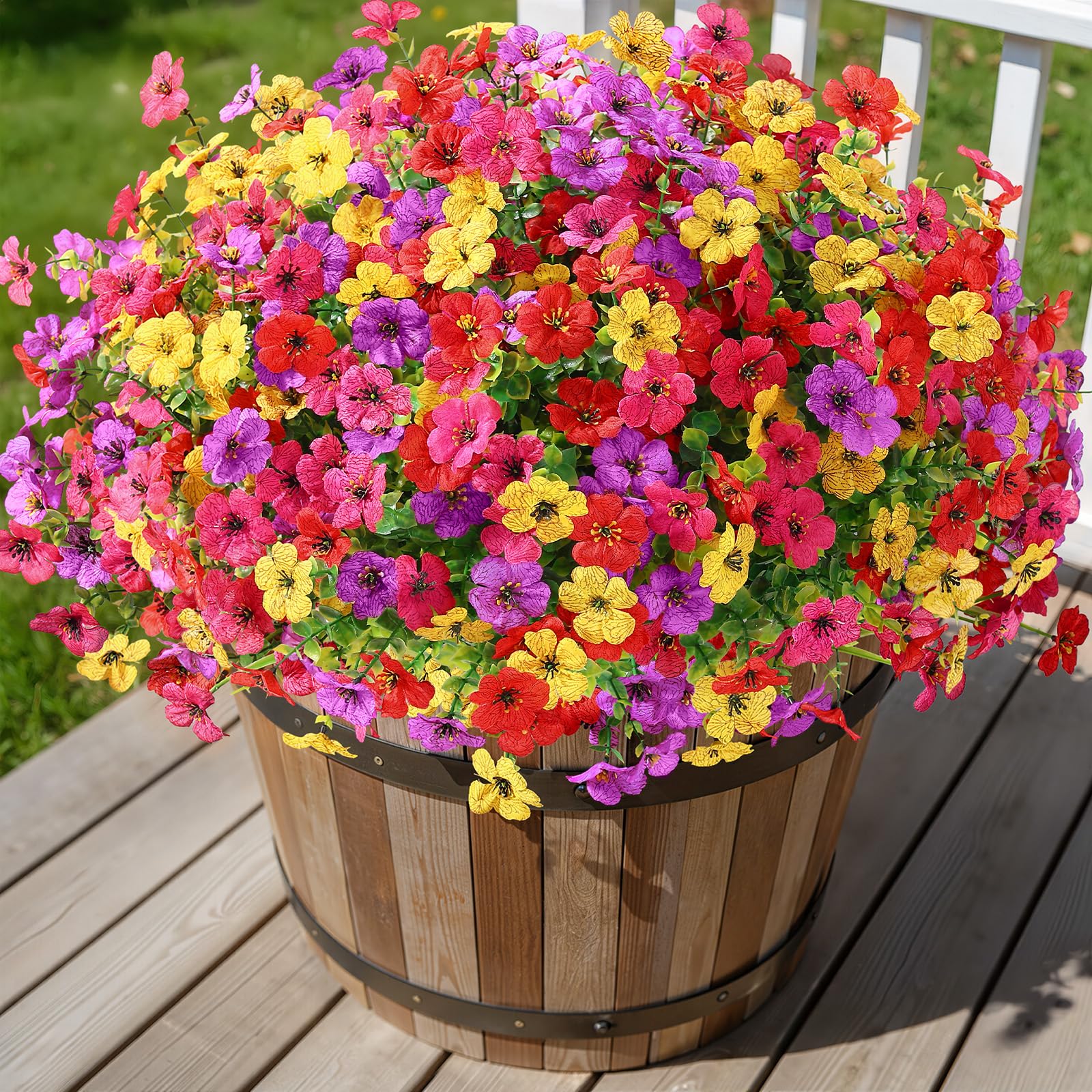 Alupssuc silk daisy bouquet UV-resistant keeps colors vivid in sunlit areas