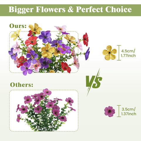 Alupssuc Ultra-realistic fake flowers require no watering or pruning.