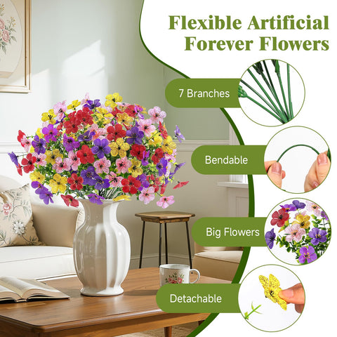 Alupssuc Window box privacy flowers create a colorful, serene screen.