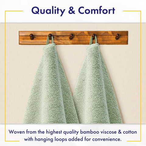 Alusa Home odor resistant bamboo towels stay fresh between washes