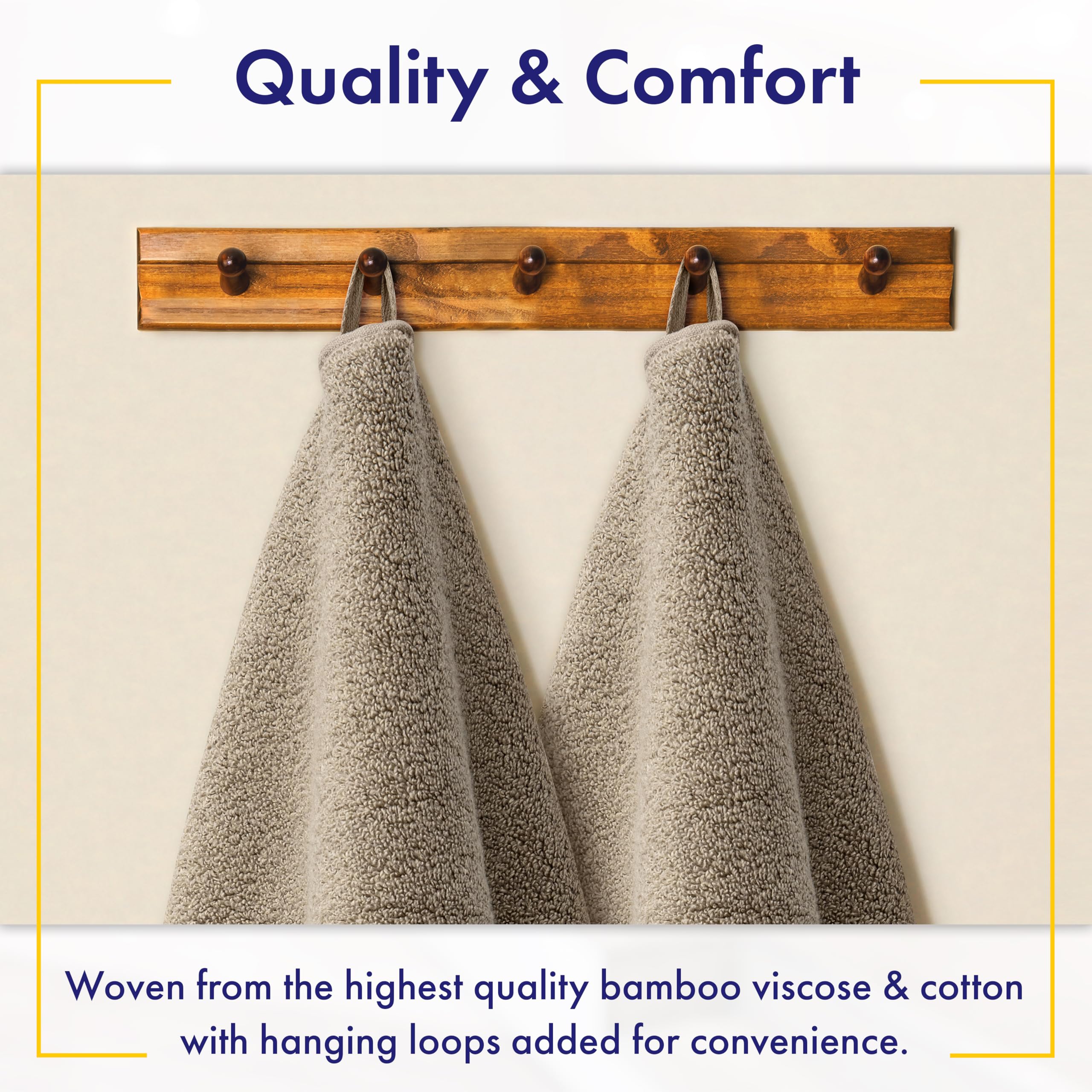 Alusa Home odor-resistant bamboo viscose towels stay fresh with everyday use.
