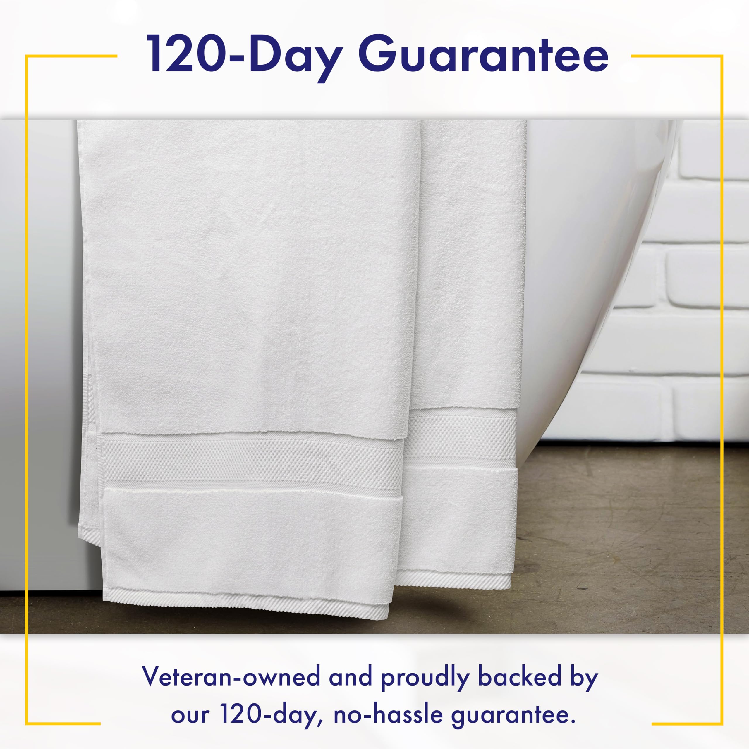 Alusa Home towels with hanging loop for easy display