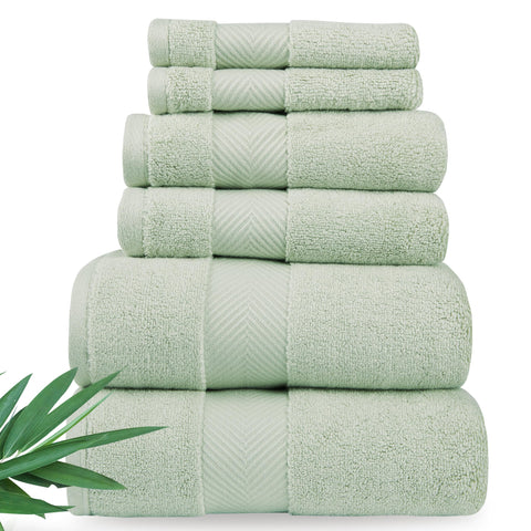 Alusa Home ultra soft bamboo towels six-piece set with plush finish