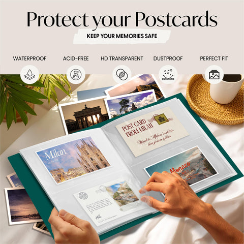 Alvorn acid-free sleeves guard against fading and dust for memories.