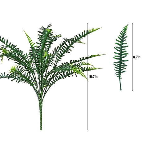 alyptus artificial fern on porch, realistic texture enhances curb appeal.