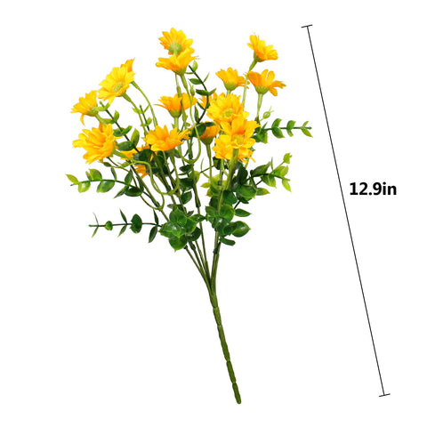Alyptus artificial silk blossoms close-up with realistic centers