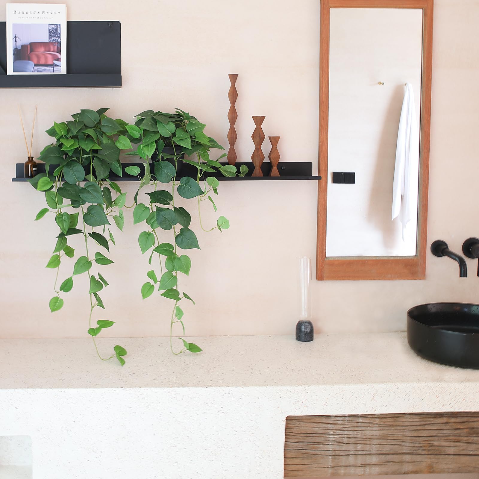 Low-maintenance design eliminates watering, trimming, and sunlight needs.