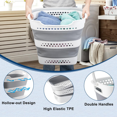 ALYSTER BPA-free durable plastic laundry basket for everyday use.