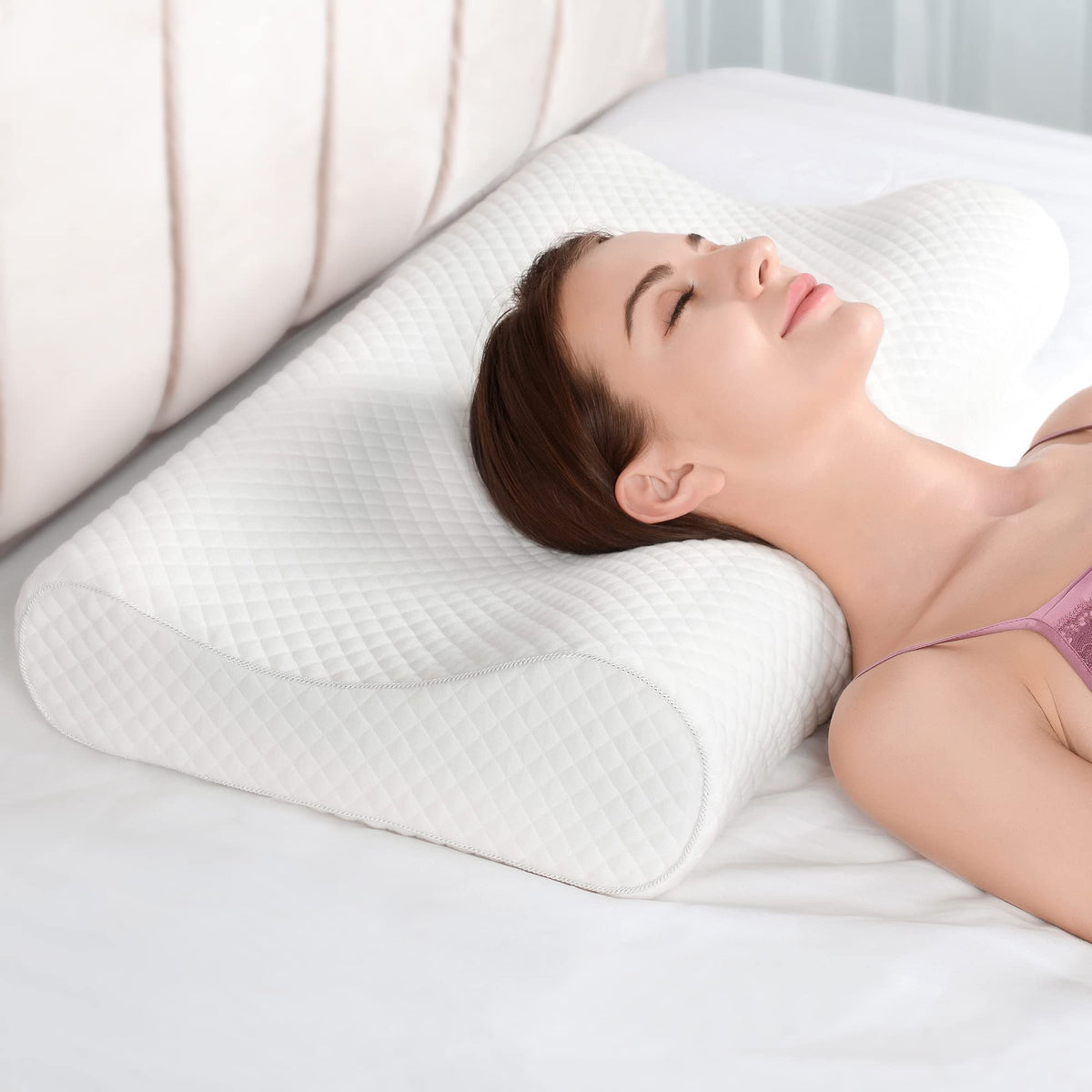 AM AEROMAX contour pillow 32x16 for neck support during sleep