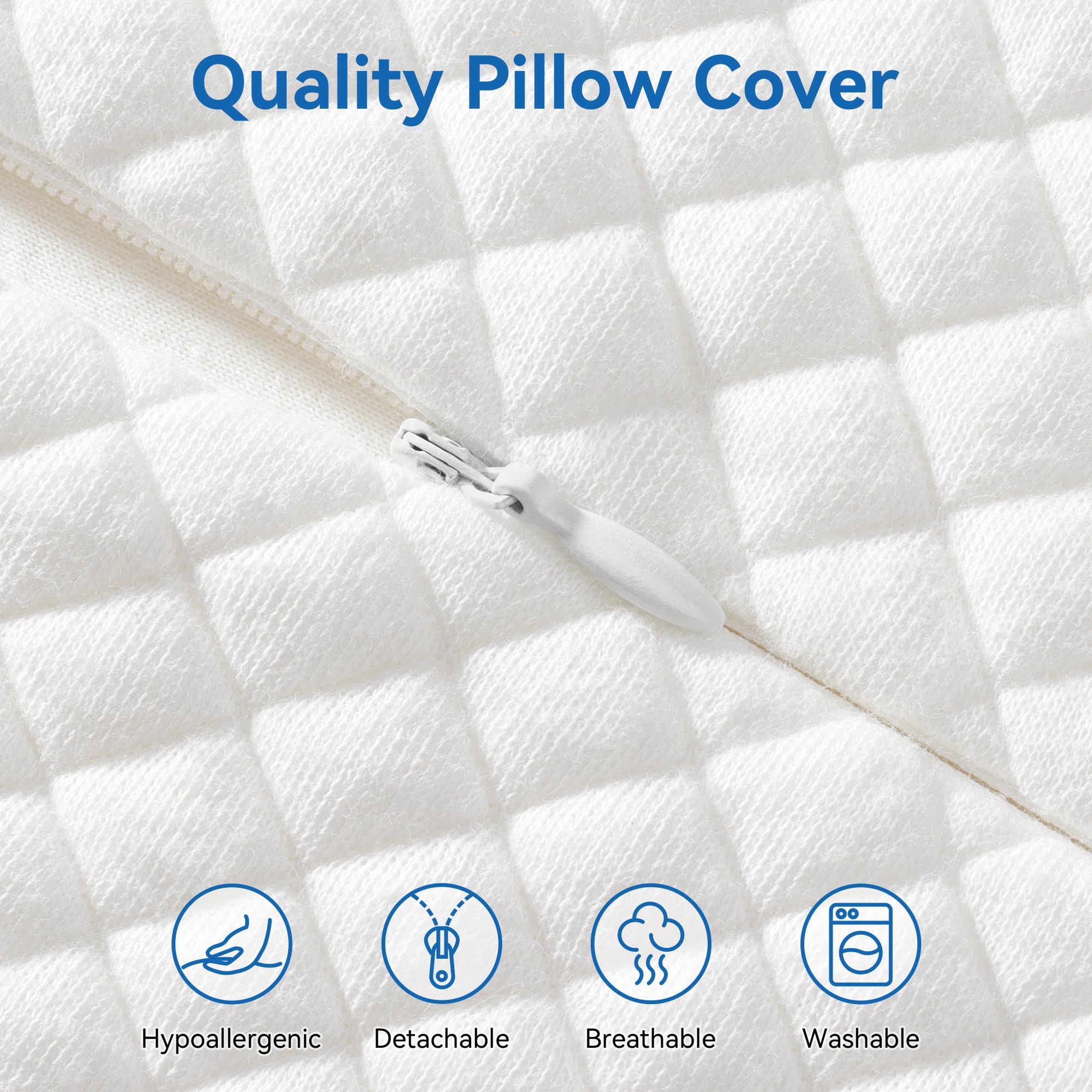 AM AEROMAX pillow supports side, back, and supine positions for versatile comfort.