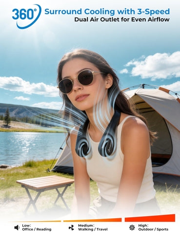 AMACOOL neck fan is travel-friendly and easy to pack.