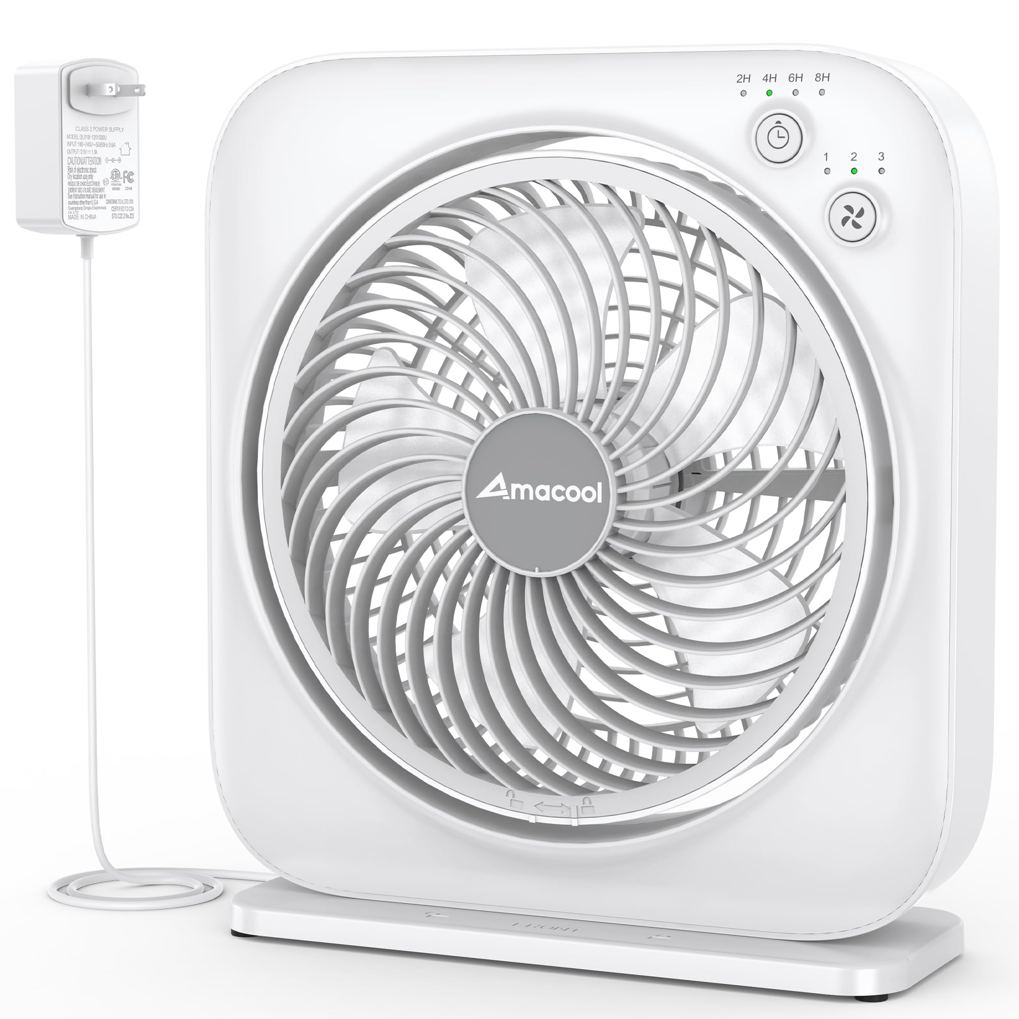 AMACOOL 12-inch box fan provides compact cooling for small spaces