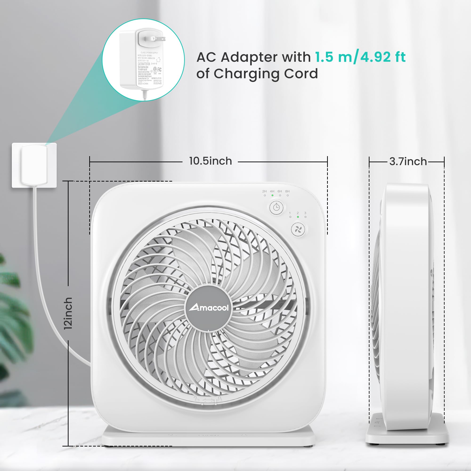 AMACOOL AC adapter included for ready-to-use setup