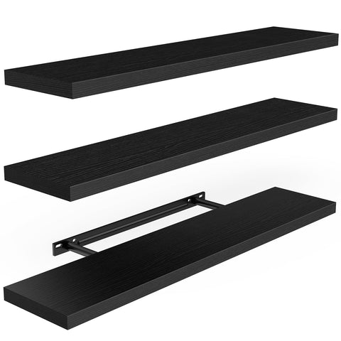AMADA floating shelves wall setup showing seamless display and clean lines