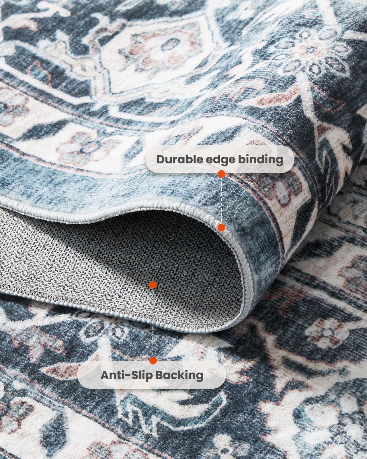 AMADA HOMEFURNISHING 2x6 washable runner rug entryway hero layout.
