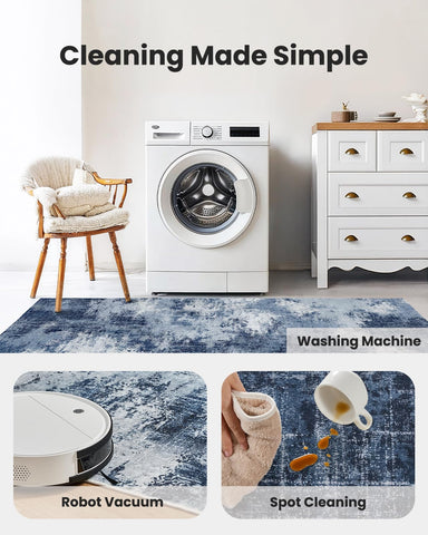 AMADA HOMEFURNISHING machine-washable rug for hassle-free refreshes