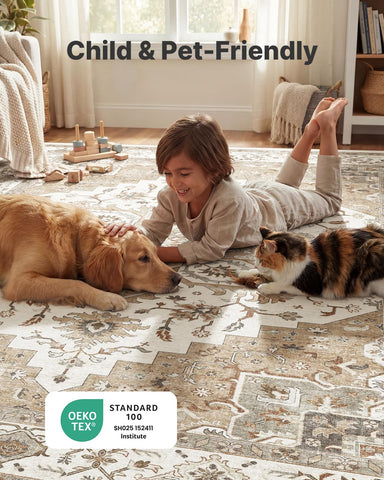 AMADA HOMEFURNISHING Amada rug features durable edge binding to resist fraying