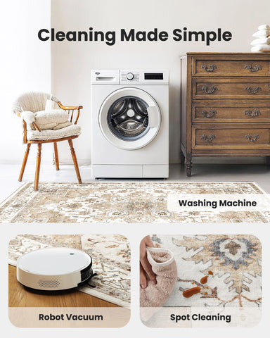 AMADA HOMEFURNISHING Amada rug is machine washable for quick cleaning