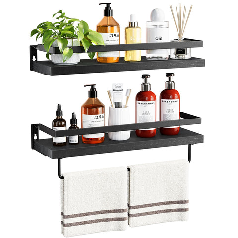 AMADA HOMEFURNISHING AMFS01B bathroom-shelves set 2 boosts organization and style