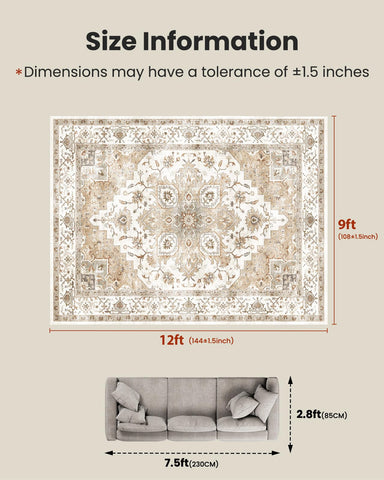 AMADA HOMEFURNISHING area rug showing non-slip backing for stable placement