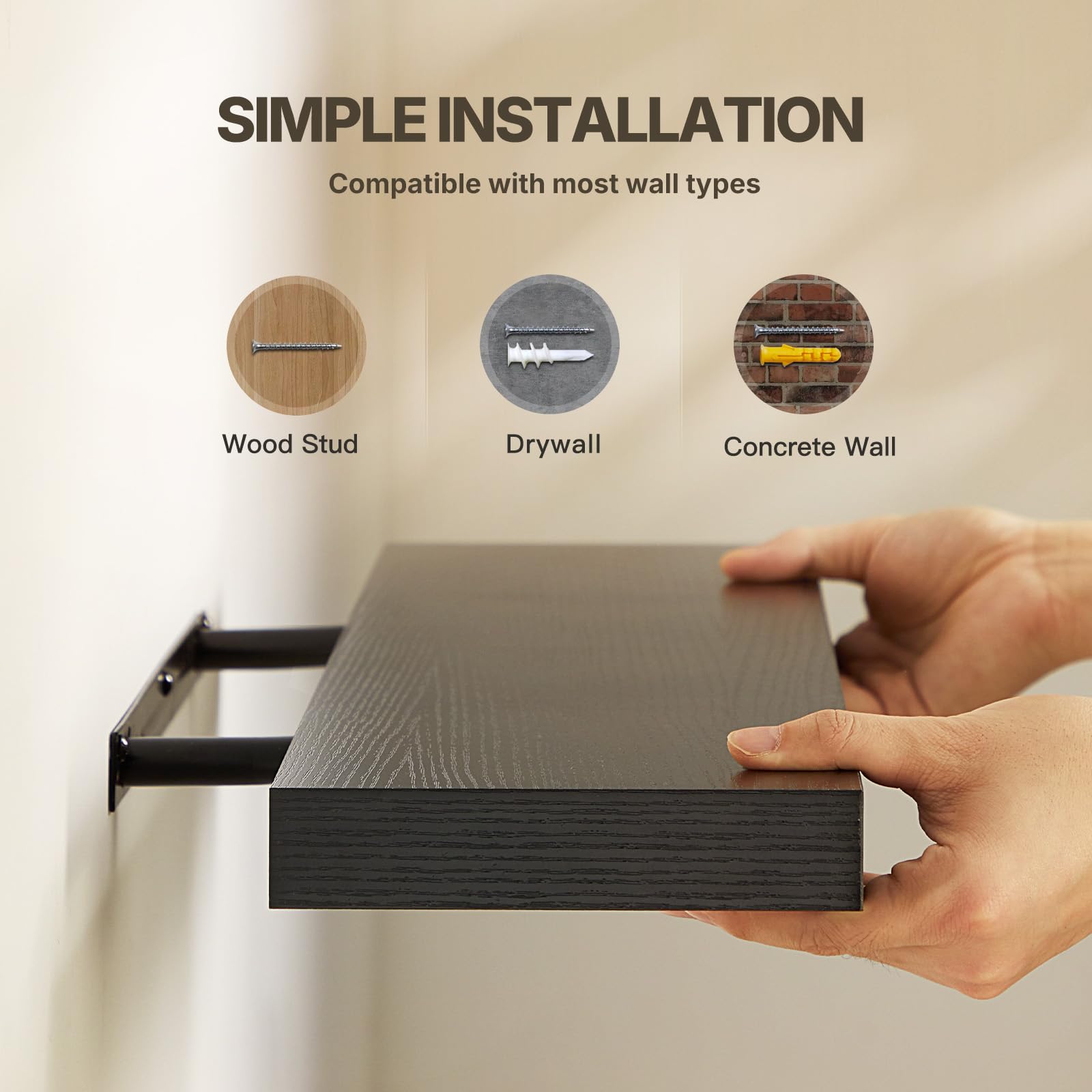 AMADA HOMEFURNISHING bathroom shelf keeps toiletries organized and accessible