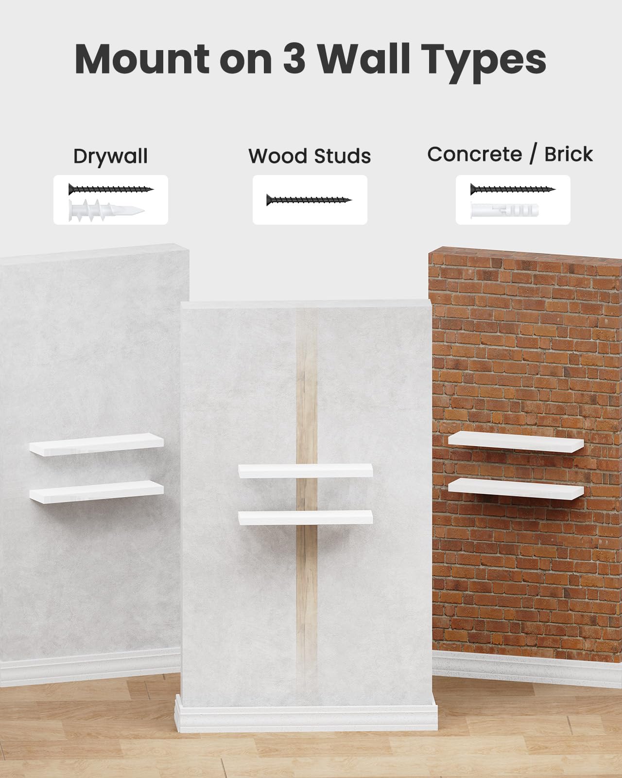 AMADA HOMEFURNISHING shelves support small items up to 20 pounds.