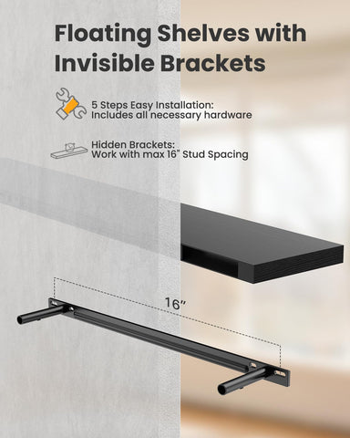 AMADA HOMEFURNISHING floating look achieved with concealed brackets