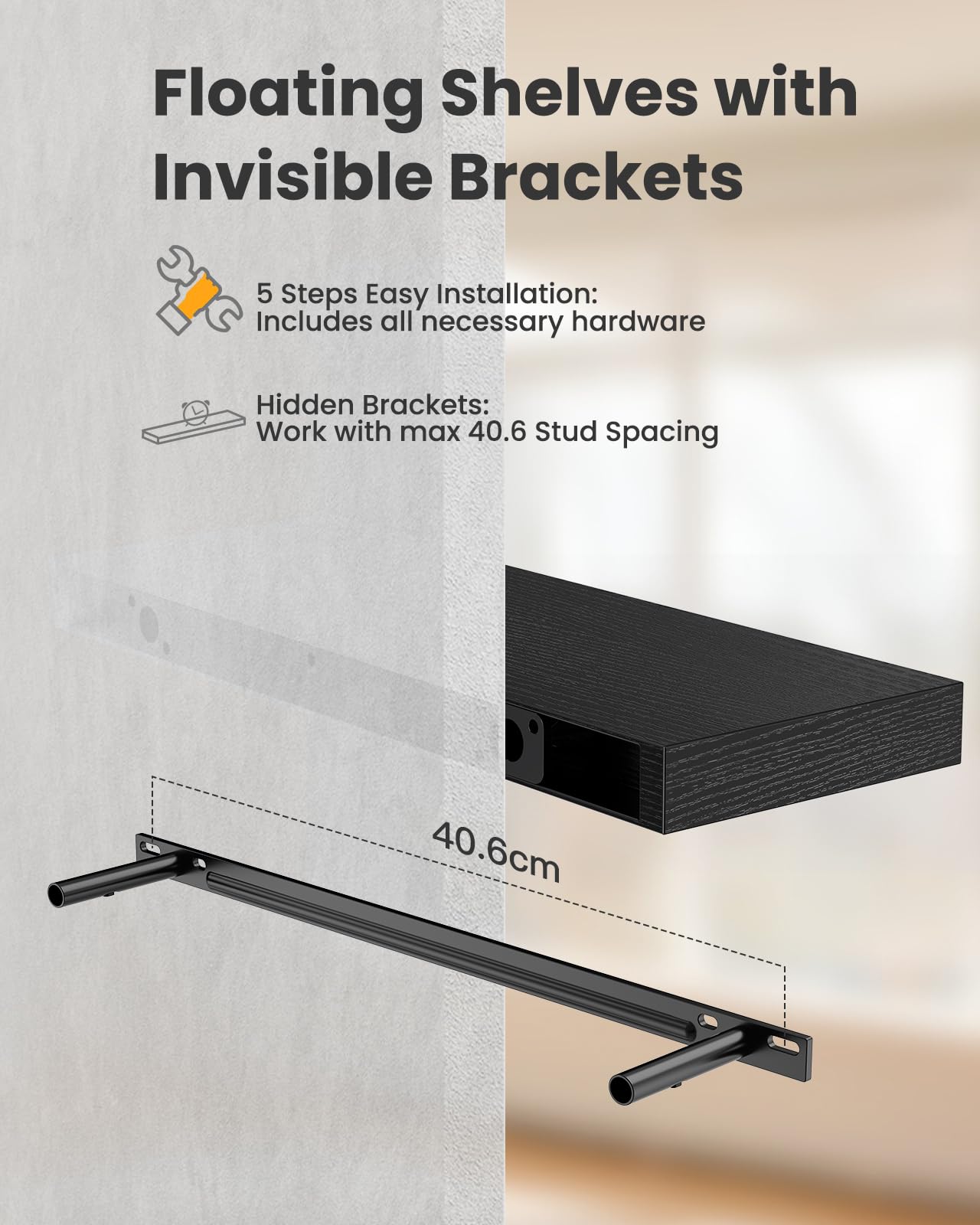 AMADA HOMEFURNISHING kitchen or hallway shelf helps organize small items