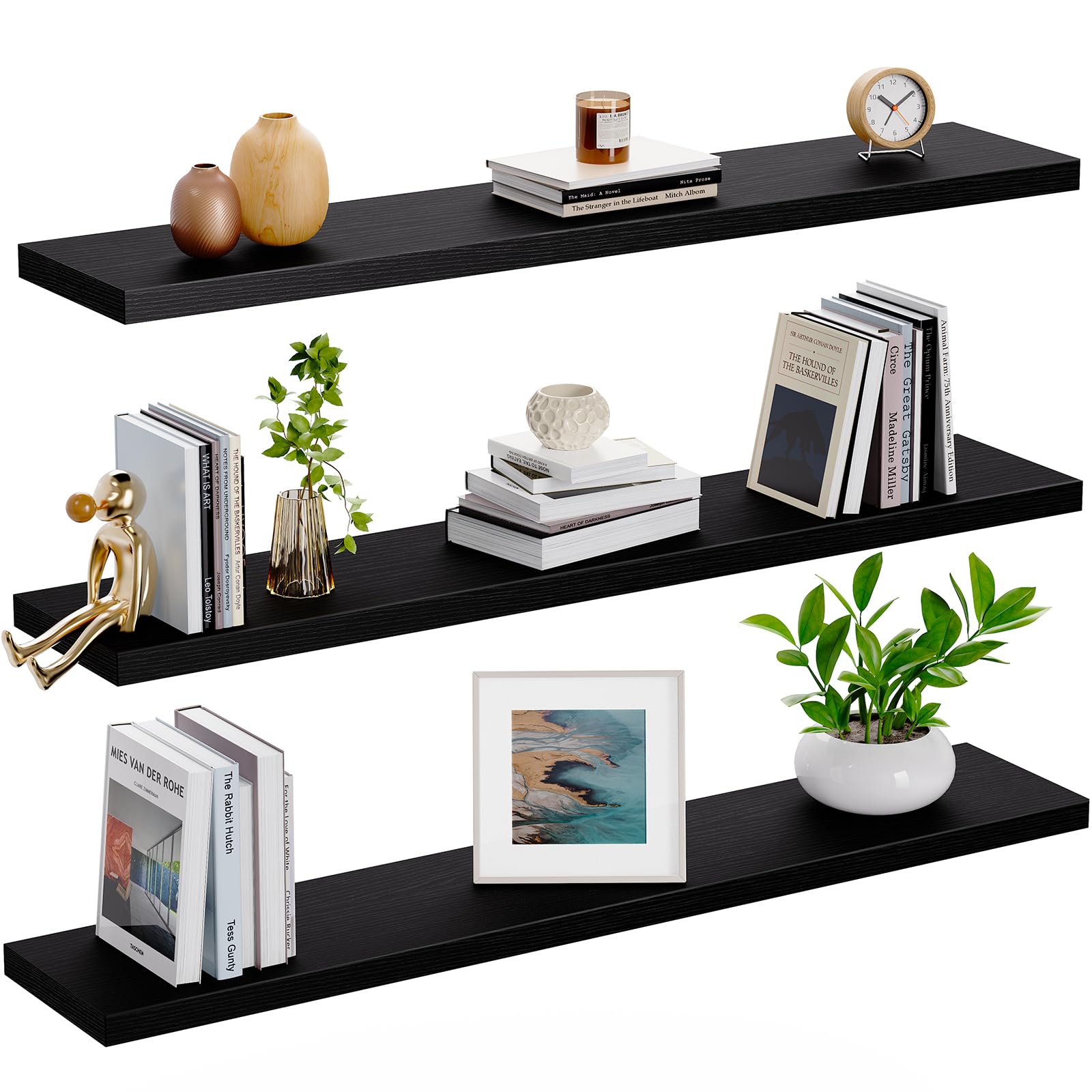 AMADA HomeFurnishing matte black finish adds modern style to any room.