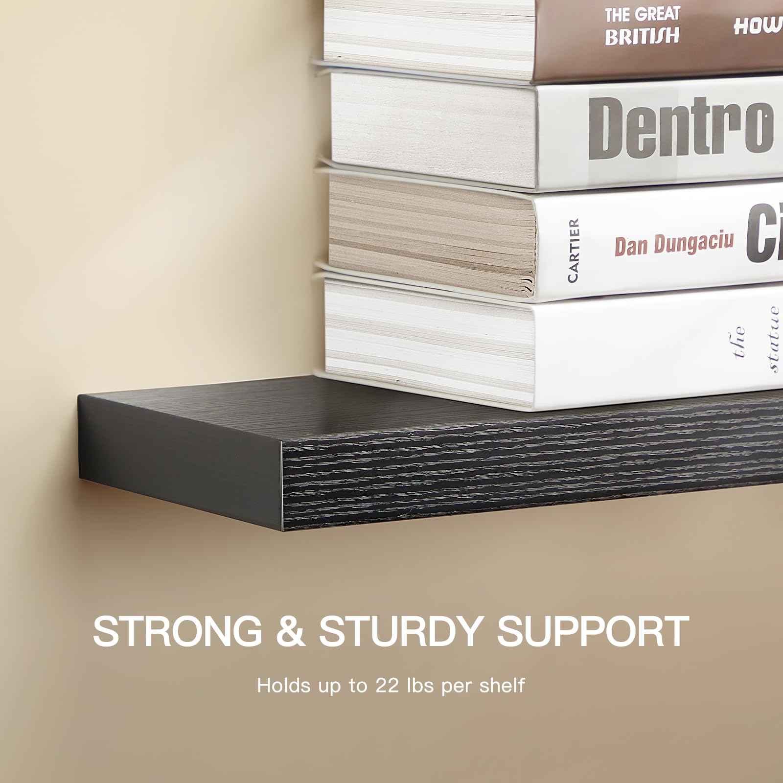 AMADA HOMEFURNISHING two-shelf setup maximizing wall storage