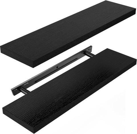 AMADA HOMEFURNISHING floating shelves mounted on wall with versatile storage